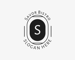 Minimalist Hipster Oval logo design