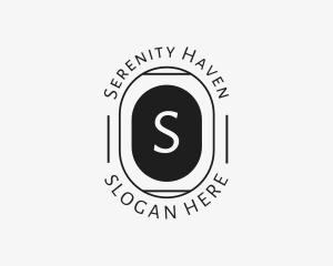 Minimalist Hipster Oval logo design