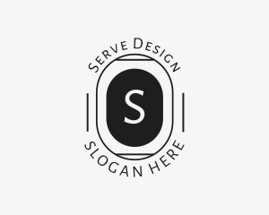 Minimalist Hipster Oval logo design