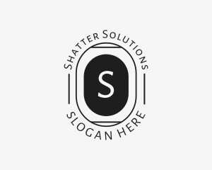 Minimalist Hipster Oval logo design