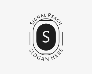 Minimalist Hipster Oval logo design