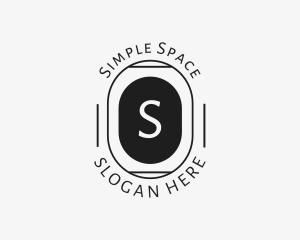 Minimalist Hipster Oval logo design