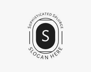 Minimalist Hipster Oval logo design