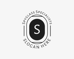 Minimalist Hipster Oval logo design