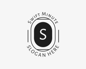 Minimalist Hipster Oval logo design