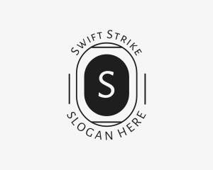 Minimalist Hipster Oval logo design