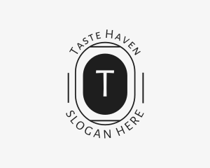 Minimalist Hipster Oval logo design