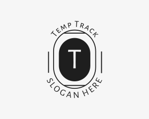 Minimalist Hipster Oval logo design