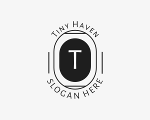 Minimalist Hipster Oval logo design