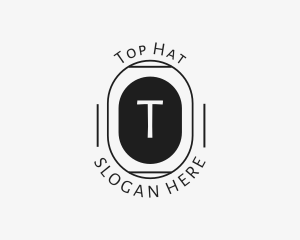 Minimalist Hipster Oval logo design