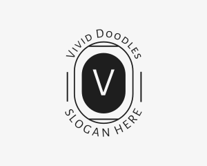 Minimalist Hipster Oval logo design