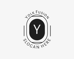 Minimalist Hipster Oval logo design