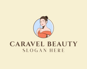 Beautiful Woman Fashionista Dress logo design