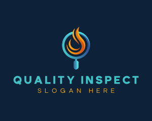 Search Fire Magnifying Glass logo design