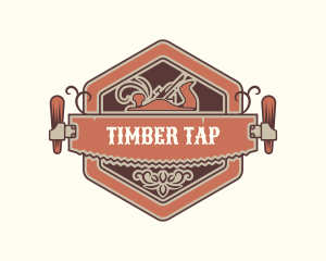 Woodworker Lumber Saw logo design