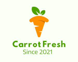 Carrot Pizza Slice  logo design