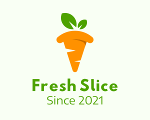 Carrot Pizza Slice  logo design