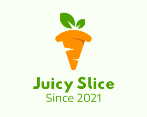 Carrot Pizza Slice  logo design