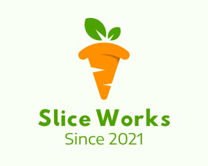 Carrot Pizza Slice  logo design