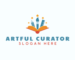 Learning Art Book logo design