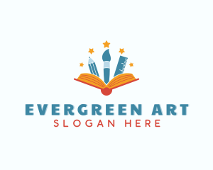 Learning Art Book logo design