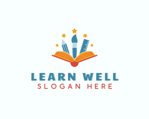 Learning Art Book logo design