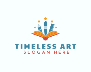 Learning Art Book logo design