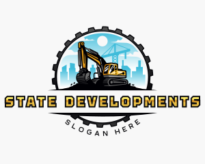 Digging Machine Excavator Logo