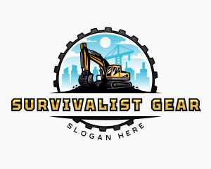 Digging Machine Excavator logo design