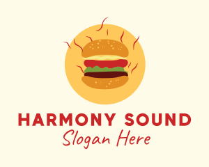 Hot Burger Sandwich logo