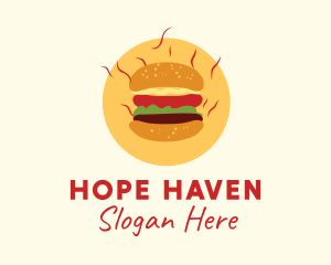 Hot Burger Sandwich logo