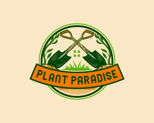 Shovel Plant Landscaping logo design