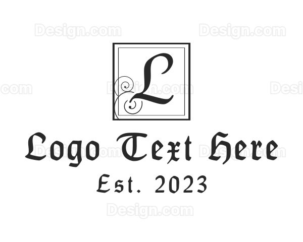 Gothic Medieval Script Logo