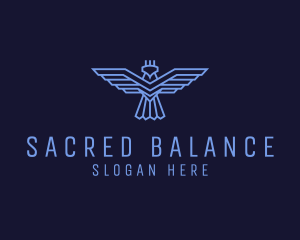 Geometric Eagle Wings logo design