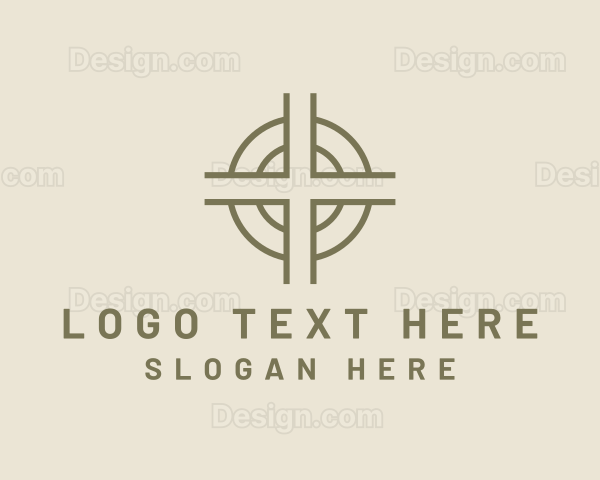 Religious Worship Cross Logo