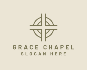 Religious Worship Cross logo design