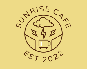 Lightning Coffee Cafe  logo design