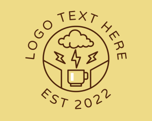 Mocha - Lightning Coffee Cafe logo design