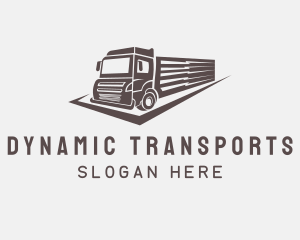 Truck Logistics Lightning logo design