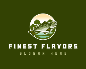 Trout Fish Seafood logo