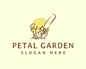 Flower Shovel Planting logo design