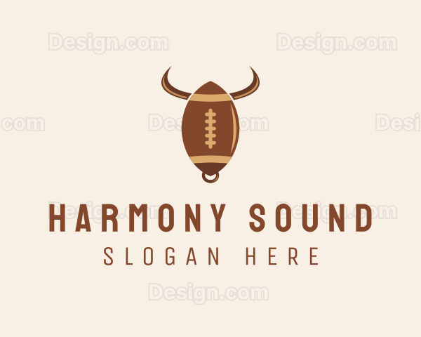 Football Bull Horns Logo