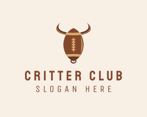 Football Bull Horns logo design