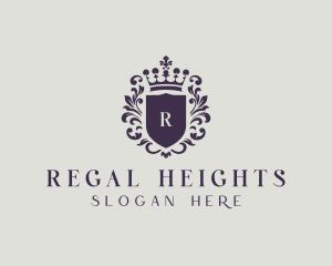 Regal Shield Crown Monarch logo design