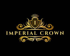 Crown Shield Crest logo design