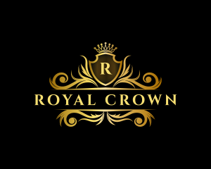 Crown Shield Crest logo design