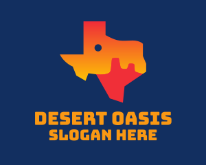 Texas Desert Map  logo design