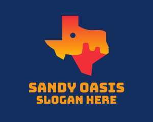 Texas Desert Map  logo design