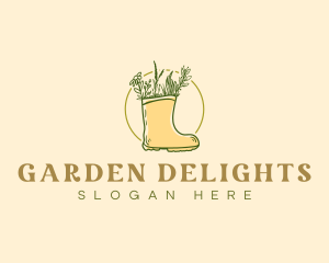 Flower Boot Garden logo design