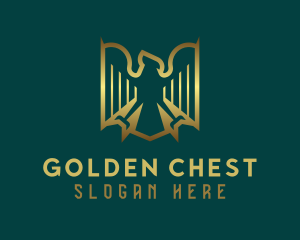 Golden Eagle Wings  logo design